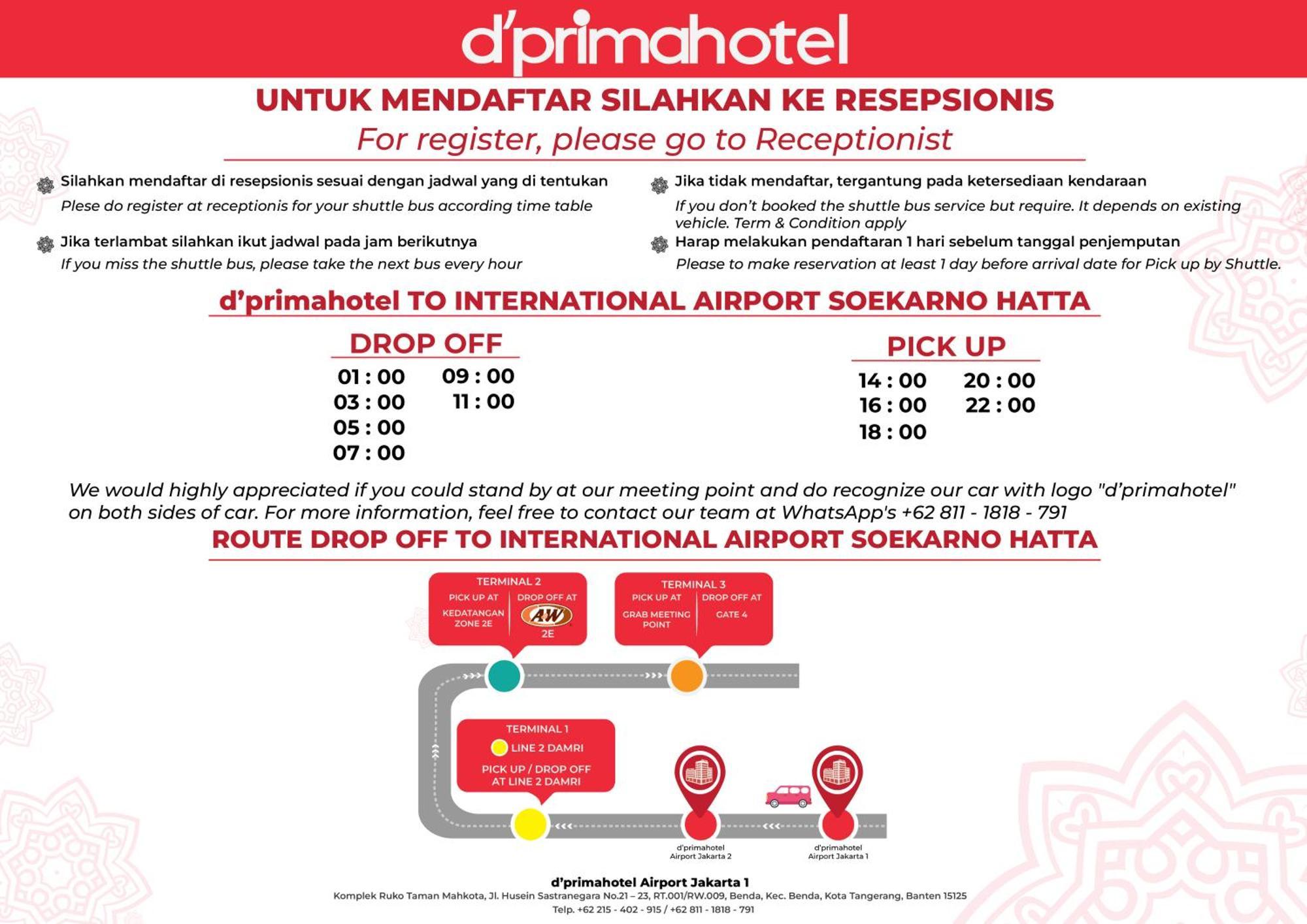 D'Primahotel Airport Jakarta 1 Tangerang Zewnętrze zdjęcie